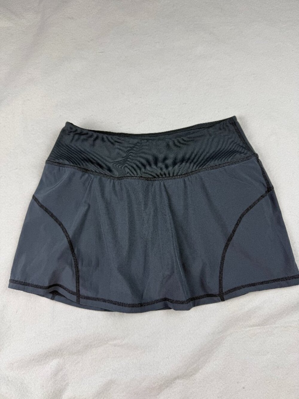 Zella Gray Soft Ruffle Back Tennis Skort Size XS